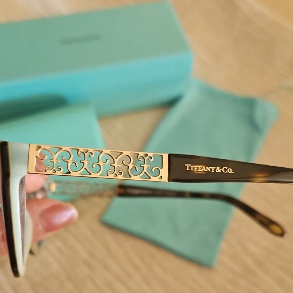 Tiffany & Co. Brown and Gold Glasses - Picture 3 of 6